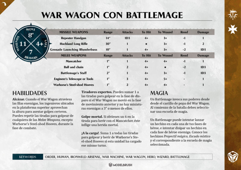 Empire War Wagon para Age of Sigmar